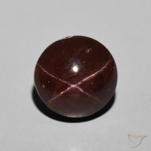 6.50ct Natural Rojo oscuro Granate estrella, Redondo, Opaco