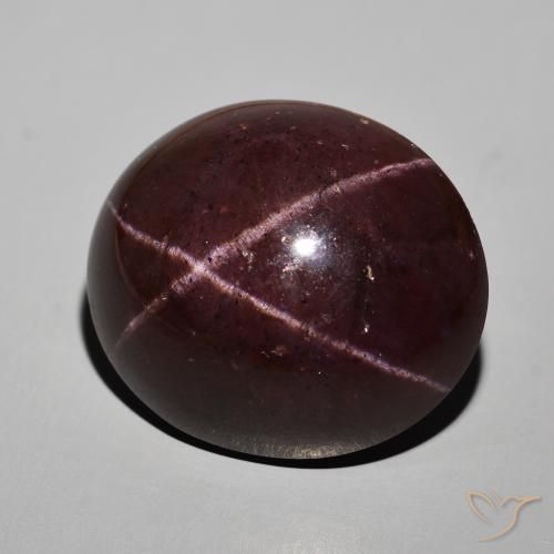 Granate estrella Rojo caoba natural de 57.92 ct, Ovalada, Opaco