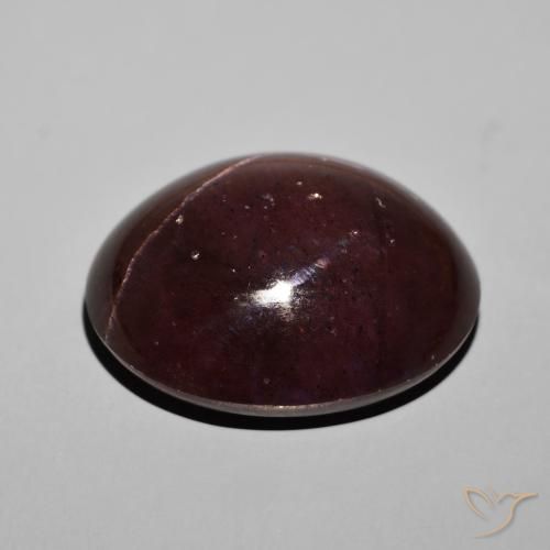 Granate estrella Rojo caoba natural de 57.92 ct, Ovalada, Opaco