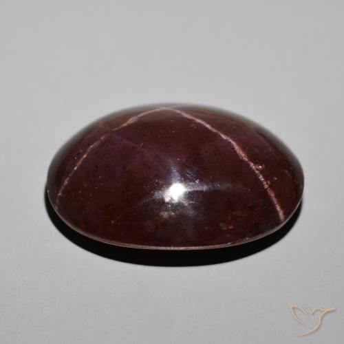 Granate estrella Rojo caoba natural de 69.04 ct, Ovalada, Opaco