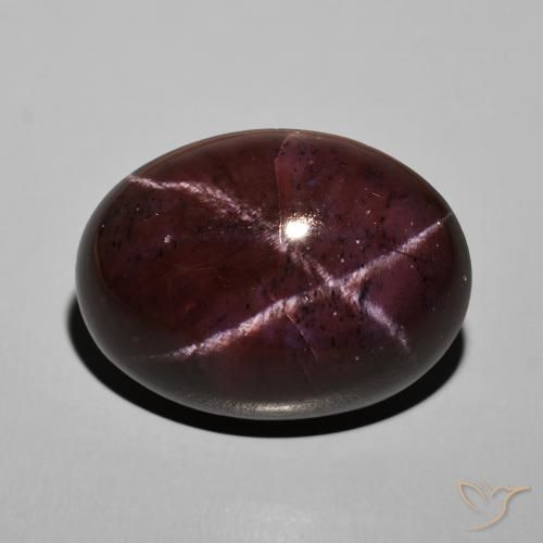 Granate estrella Rojo oscuro natural de 45.48 ct, Ovalada, Opaco