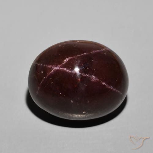 30.58ct Natural Rojo oscuro Granate estrella, Ovalada, Opaco