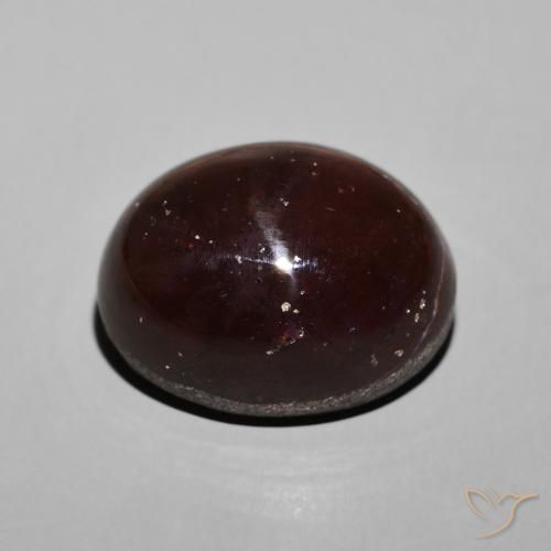 Granate estrella Rojo oscuro natural de 30.58 ct, Ovalada, Opaco