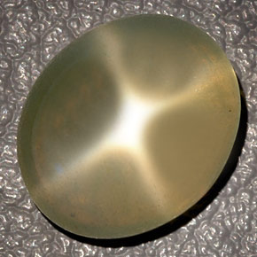 Piedra lunar estrella Crema natural de 10.27 ct, Transparente, Transparente / Translúcido