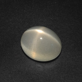 Piedra de luna estrella crema natural de 12,51 ct, transparente, transparente / translúcido