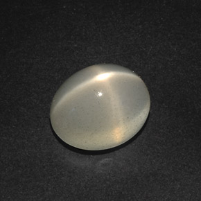 Piedra de luna estrella crema natural de 12,51 ct, transparente, transparente / translúcido