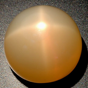 Piedra de luna estrella crema natural de 25,04 ct, transparente, transparente / translúcido