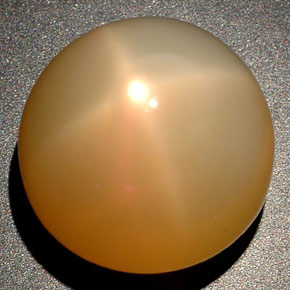 Piedra de luna estrella crema natural de 25,04 ct, transparente, transparente / translúcido