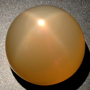 Piedra de luna estrella crema natural de 25,04 ct, transparente, transparente / translúcido