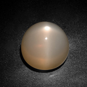 Piedra de luna estrella crema natural de 28,75 ct, transparente, transparente / translúcido