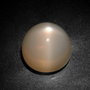 Piedra de luna estrella crema natural de 28,75 ct, transparente, transparente / translúcido