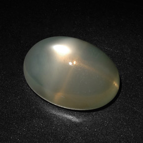 Piedra de luna estrella crema natural de 27,77 ct, transparente, transparente / translúcido