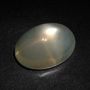 Piedra de luna estrella crema natural de 27,77 ct, transparente, transparente / translúcido