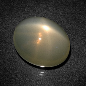 Piedra de luna estrella verde natural de 12,93 ct, transparente, transparente / translúcido