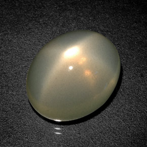 Piedra de luna estrella verde natural de 12,93 ct, transparente, transparente / translúcido