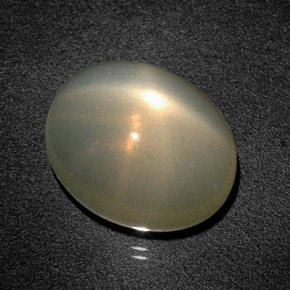 Piedra de luna estrella verde natural de 12,93 ct, transparente, transparente / translúcido