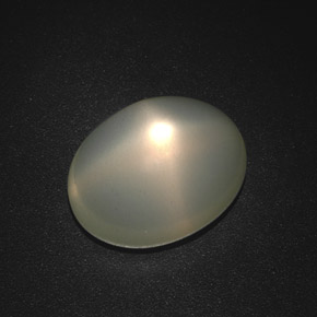 Piedra de luna estrella verde natural de 13,21 ct, transparente, transparente / translúcido