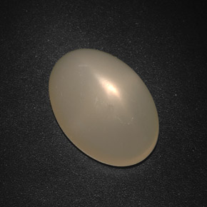 Piedra de luna estrella crema natural de 12,67 ct, transparente, transparente / translúcido