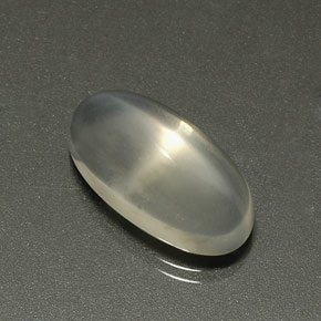 Piedra de luna estrella blanco natural de 5,27 ct, corte óvalo, transparente