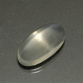 Piedra de luna estrella blanco natural de 5,27 ct, corte óvalo, transparente