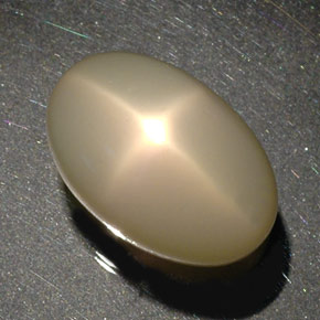 Piedra de luna estrella crema natural de 34,17 ct, transparente, transparente / translúcido