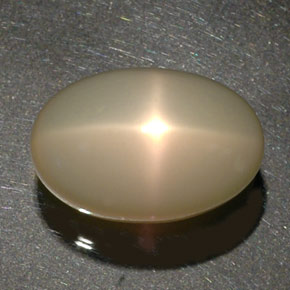 Piedra de luna estrella crema natural de 34,17 ct, transparente, transparente / translúcido