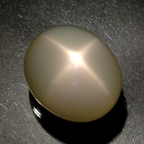 Piedra de luna estrella crema natural de 51,60 ct, transparente, transparente / translúcido