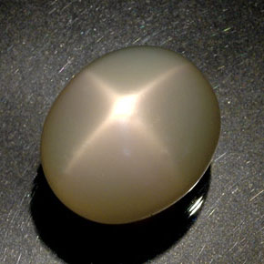 Piedra de luna estrella crema natural de 51,60 ct, transparente, transparente / translúcido