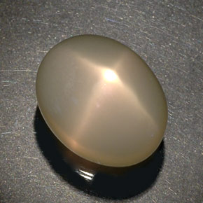 Piedra de luna estrella crema natural de 29,22 ct, transparente, transparente / translúcido