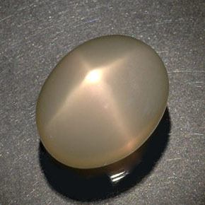 Piedra de luna estrella crema natural de 29,22 ct, transparente, transparente / translúcido