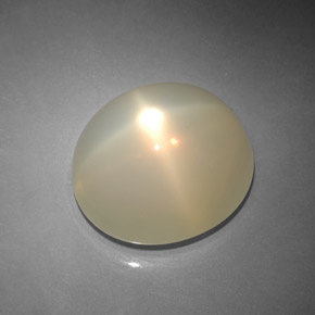 Piedra de luna estrella crema natural de 23,64 ct, transparente, transparente / translúcido