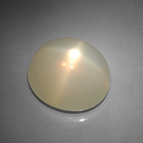 Piedra de luna estrella crema natural de 23,64 ct, transparente, transparente / translúcido