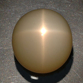 Piedra de luna estrella crema natural de 87,90 ct, transparente, transparente / translúcido
