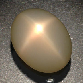 Piedra de luna estrella crema natural de 56,38 ct, transparente, transparente / translúcido