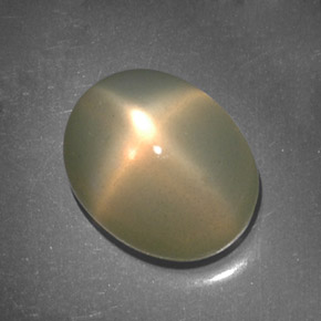 Piedra de luna estrella crema natural de 5,11 ct, transparente, transparente / translúcido