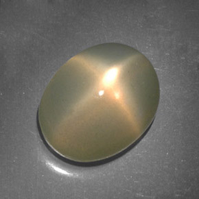 Piedra de luna estrella crema natural de 5,11 ct, transparente, transparente / translúcido