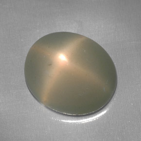 Piedra de luna estrella crema natural de 5,95 ct, transparente, transparente / translúcido