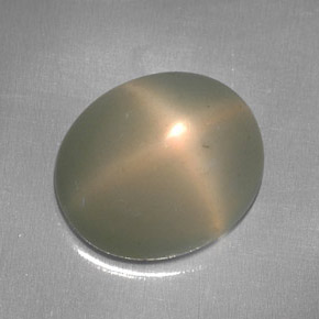 Piedra de luna estrella crema natural de 5,95 ct, transparente, transparente / translúcido