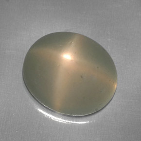 Piedra de luna estrella crema natural de 5,95 ct, transparente, transparente / translúcido