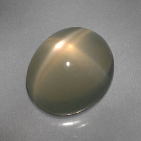 Piedra de luna estrella crema natural de 6,08 ct, transparente, transparente / translúcido