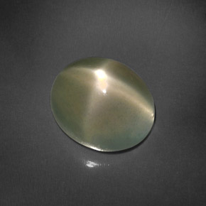 Piedra de luna estrella verde natural de 4,89 ct, transparente, transparente / translúcido