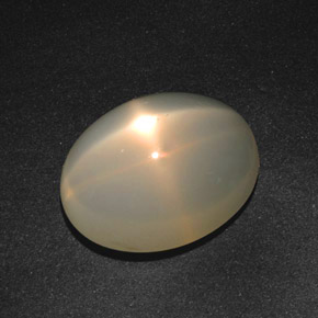 Piedra de luna estrella crema natural de 18,57 ct, corte óvalo, translúcido