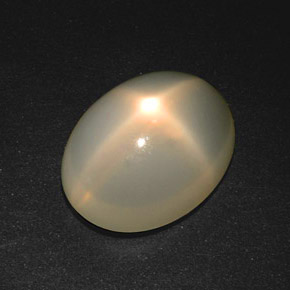 Piedra de luna estrella crema natural de 18,57 ct, corte óvalo, translúcido