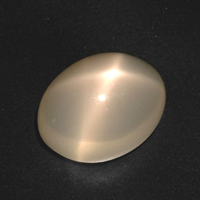 Piedra de luna estrella crema natural de 17,40 ct, corte óvalo, translúcido