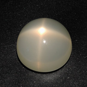 Piedra de luna estrella crema natural de 12,96 ct, transparente, transparente / translúcido