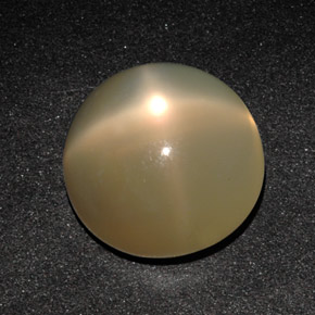 Piedra de luna estrella crema natural de 11,49 ct, transparente, transparente / translúcido