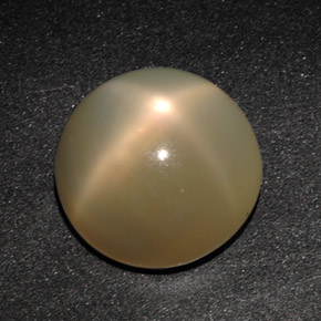 Piedra de luna estrella crema natural de 11,49 ct, transparente, transparente / translúcido