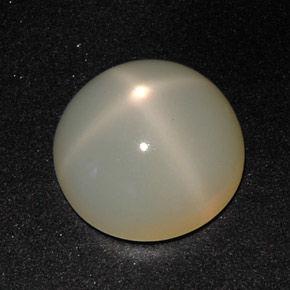Piedra de luna estrella crema natural de 11,31 ct, corte redondo, translúcido