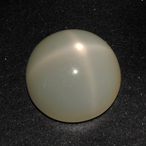Piedra de luna estrella crema natural de 11,31 ct, corte redondo, translúcido