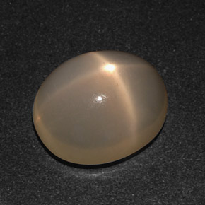 Piedra de luna estrella crema natural de 10,21 ct, corte óvalo, translúcido